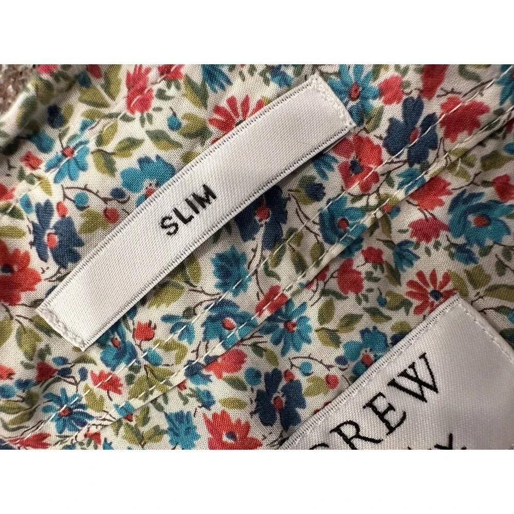J. Crew Button-Down Shirt Size S Mini Floral 100% Cotton light ‎ Weight Soft